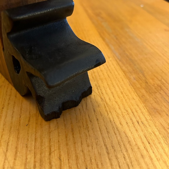 Wooden Sculpture of Man Under a Tree - Picture 3 of 6